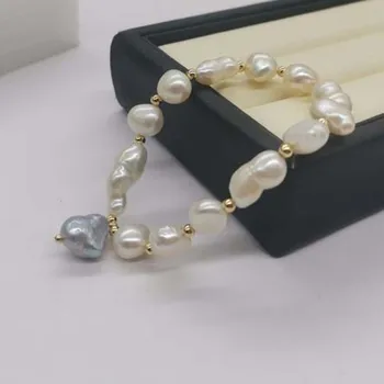  Daug 10Qty Baroko 7-10mm mišraus stiliaus gėlavandenių perlų apyrankės ruožas Bangle