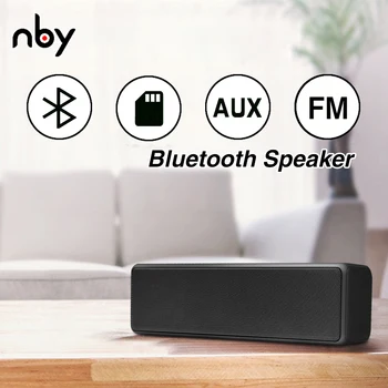  nby 5510 Portable Bluetooth Speaker 10w bevielio lauko garsiakalbis, 3D stereo su žemųjų dažnių garsiakalbiu Muzikos Boombox FM Radijo Sunkiųjų Kompiuterio Bass