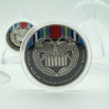  2VNT Souviner Pasaulinio Karo su Terorizmu Ekspedicinių Atminimo Medalis Iššūkis Kopijuoti Kolekcijos Moneta